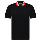'Edney' Collar Logo Polo-Shirt Black
