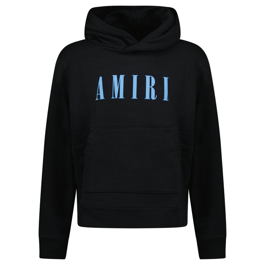 AMIRI Blue Core Logo Printed Hooded Sweatshirt Black - Boinclo ltd - Outlet Sale Under Retail