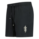 Amiri Staggered Logo - Print Drawstring Swim Shorts Black - Boinclo - Outlet Sale Under Retail