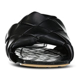 Bottega Veneta Quilted Leather Lido Flat Sandals Black - Boinclo - Outlet Sale Under Retail