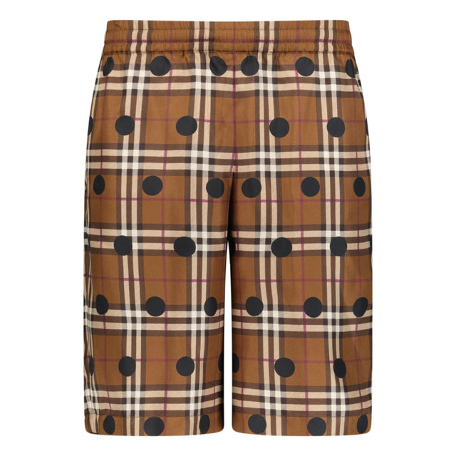 Burberry 'Bradeston' Silk Dark Birch Check Shorts Brown - Boinclo ltd - Outlet Sale Under Retail