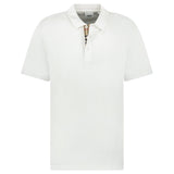 Burberry 'Eddie' TB Check Placket Polo - Shirt White - Boinclo - Outlet Sale Under Retail