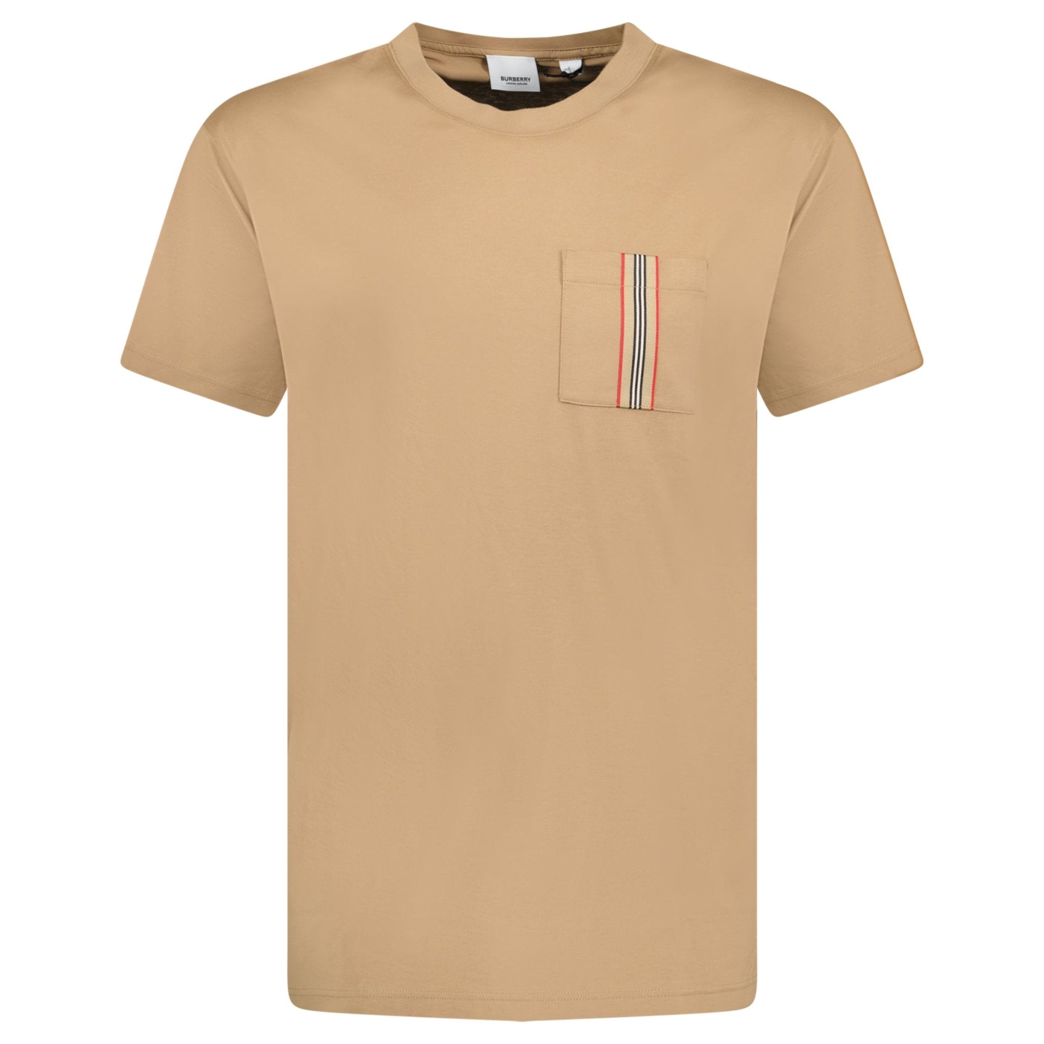 Color variation of 'Ellison' Stripe Embroidery T-Shirt Camel Beige