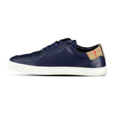 Burberry Robin Leather Check Heel Trainers Navy - Boinclo - Outlet Sale Under Retail