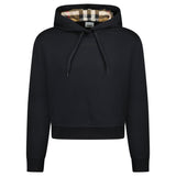 Burberry 'Talley' Embroidery Logo Check Hooded Sweatshirt Black - Boinclo - Outlet Sale Under Retail