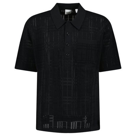 Burberry Tristam Check Knitted Polo Black - Boinclo - Outlet Sale Under Retail