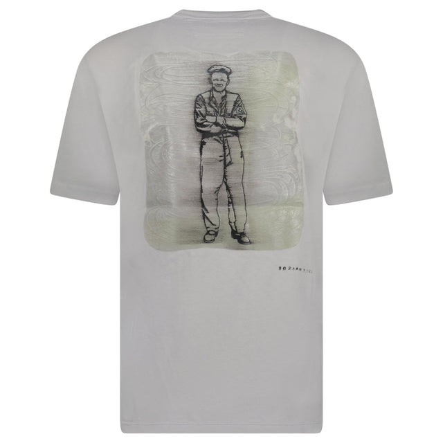 CP Company 24/1 Jersey Artisanal British Sailor T-Shirt in Grey - Boinclo - Outlet Sale Under Retail