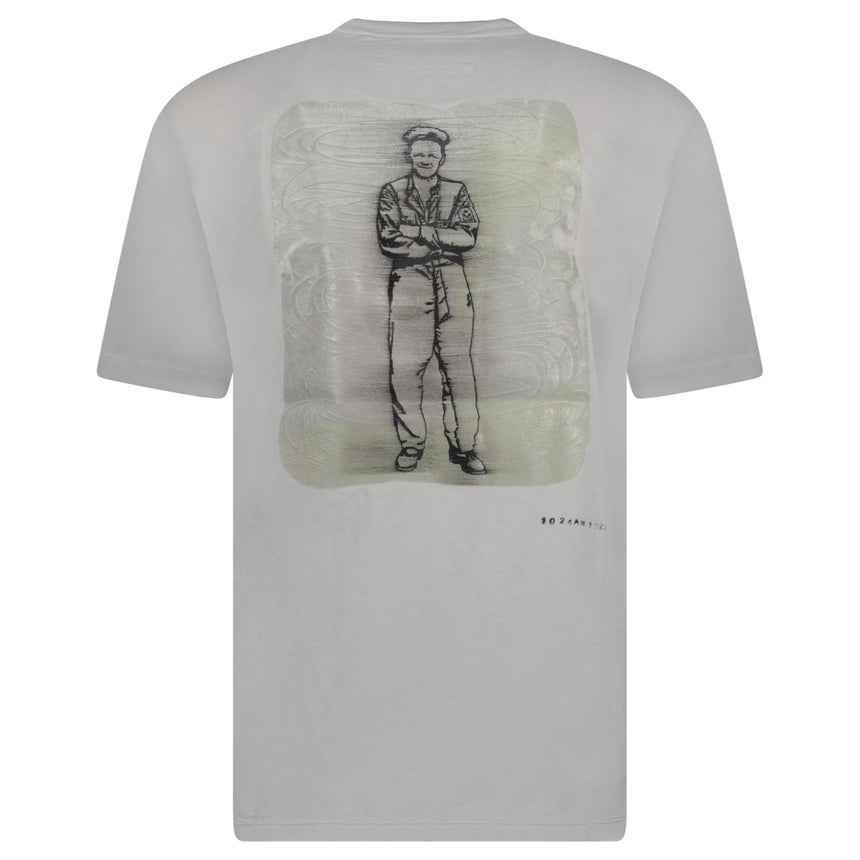 CP Company 24/1 Jersey Artisanal British Sailor T-Shirt in Grey - Boinclo - Outlet Sale Under Retail