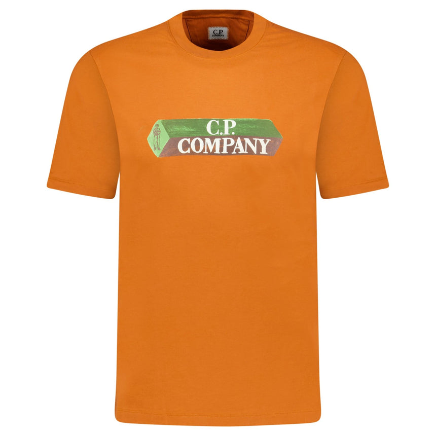CP Company 30/1 Jersey 3D Logo T-Shirt Bombay Brown - Boinclo - Outlet Sale Under Retail