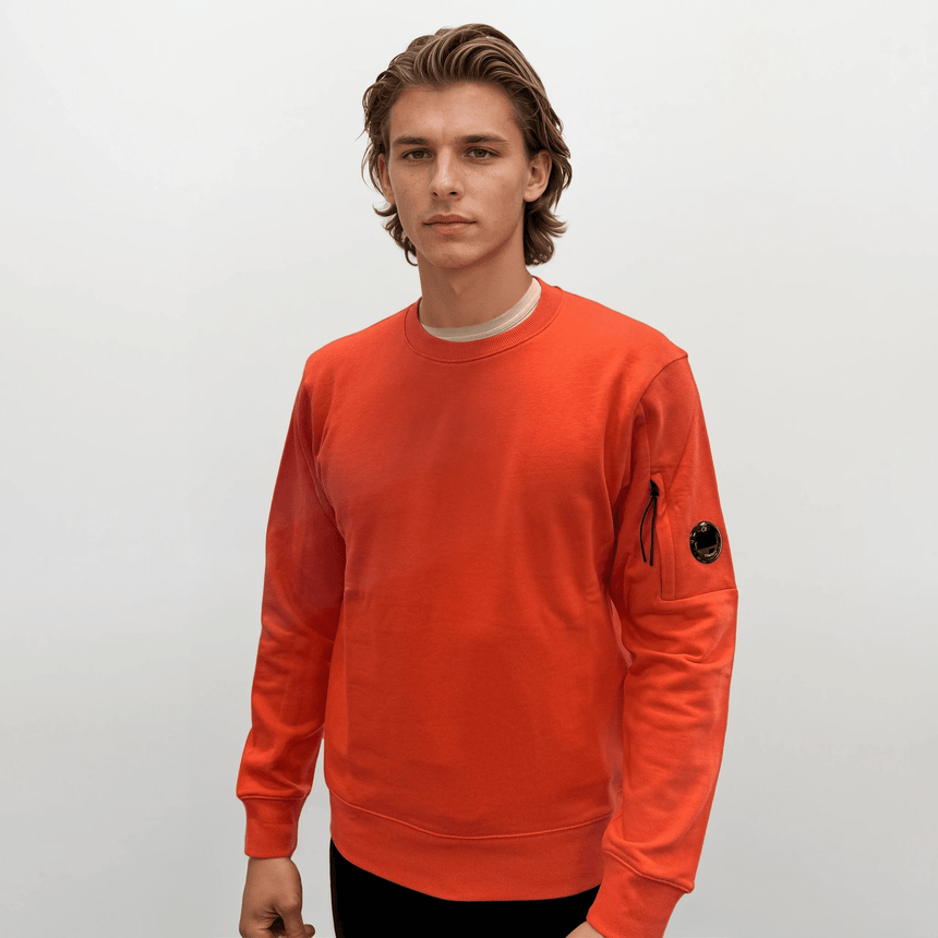 CP Company Arm Lens Diagonal Sweatshirt Poinciana Red - Boinclo - Outlet Sale Under Retail