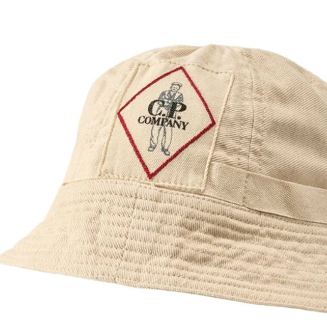 CP Company Beige Bull Assi Bucket Hat - Boinclo - Outlet Sale Under Retail