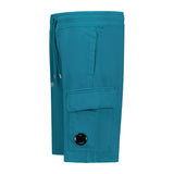 CP Company Bermuda Cotton Shorts Teal - Boinclo - Outlet Sale Under Retail