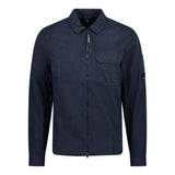 Lens Zip-Up Overshirt Navy