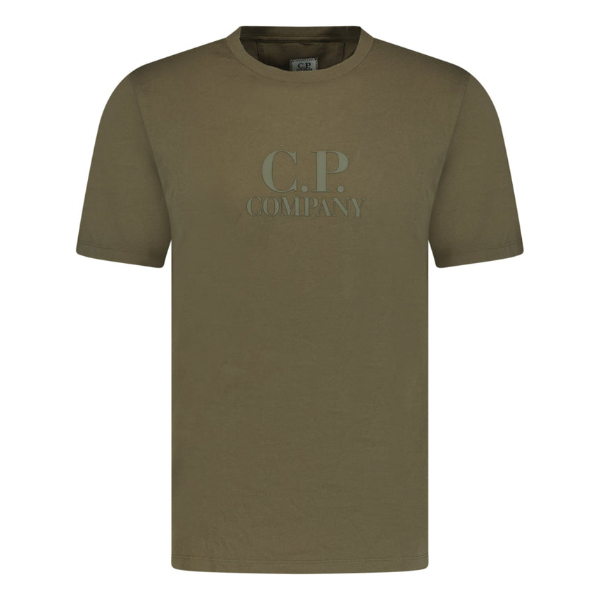 CP Company Large Logo T - Shirt Military Green - Boinclo ltd - Outlet Sale Under Retail