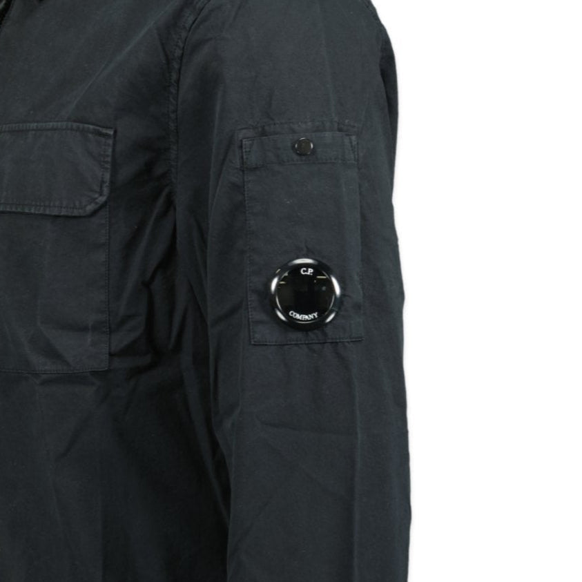 CP Company Lens Zip - Up Overshirt Black - Boinclo - Outlet Sale Under Retail