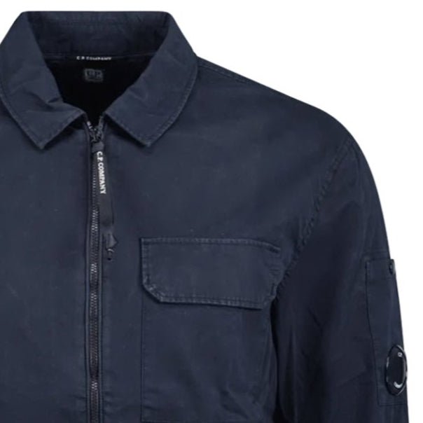 CP Company Lens Zip - Up Overshirt Navy - Boinclo - Outlet Sale Under Retail