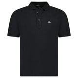 CP Company Short Sleeve Jersey 1020 Polo - Shirt Black - Boinclo - Outlet Sale Under Retail