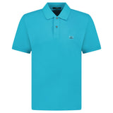 CP Company Short Sleeve Stitch Logo Polo - Shirt Turquoise - Boinclo - Outlet Sale Under Retail