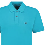 CP Company Short Sleeve Stitch Logo Polo - Shirt Turquoise - Boinclo - Outlet Sale Under Retail
