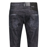 DSquared2 'Cool Guy' Felt Logo Slim Fit Jeans Black - Boinclo - Outlet Sale Under Retail