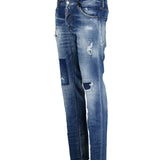 DSquared2 'Cool Guy' Orange Logo Slim Fit Jeans Blue - Boinclo - Outlet Sale Under Retail
