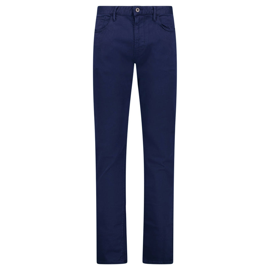 Emporio Armani J06 Slim Fit 5 Pocket Silver Eagle Belt Patch Jeans Navy - Boinclo - Outlet Sale Under Retail