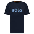 Hugo Boss Blue Rubberised Logo T-Shirt Navy - Boinclo - Outlet Sale Under Retail