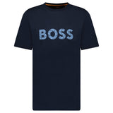 Hugo Boss Blue Rubberised Logo T-Shirt Navy - Boinclo - Outlet Sale Under Retail