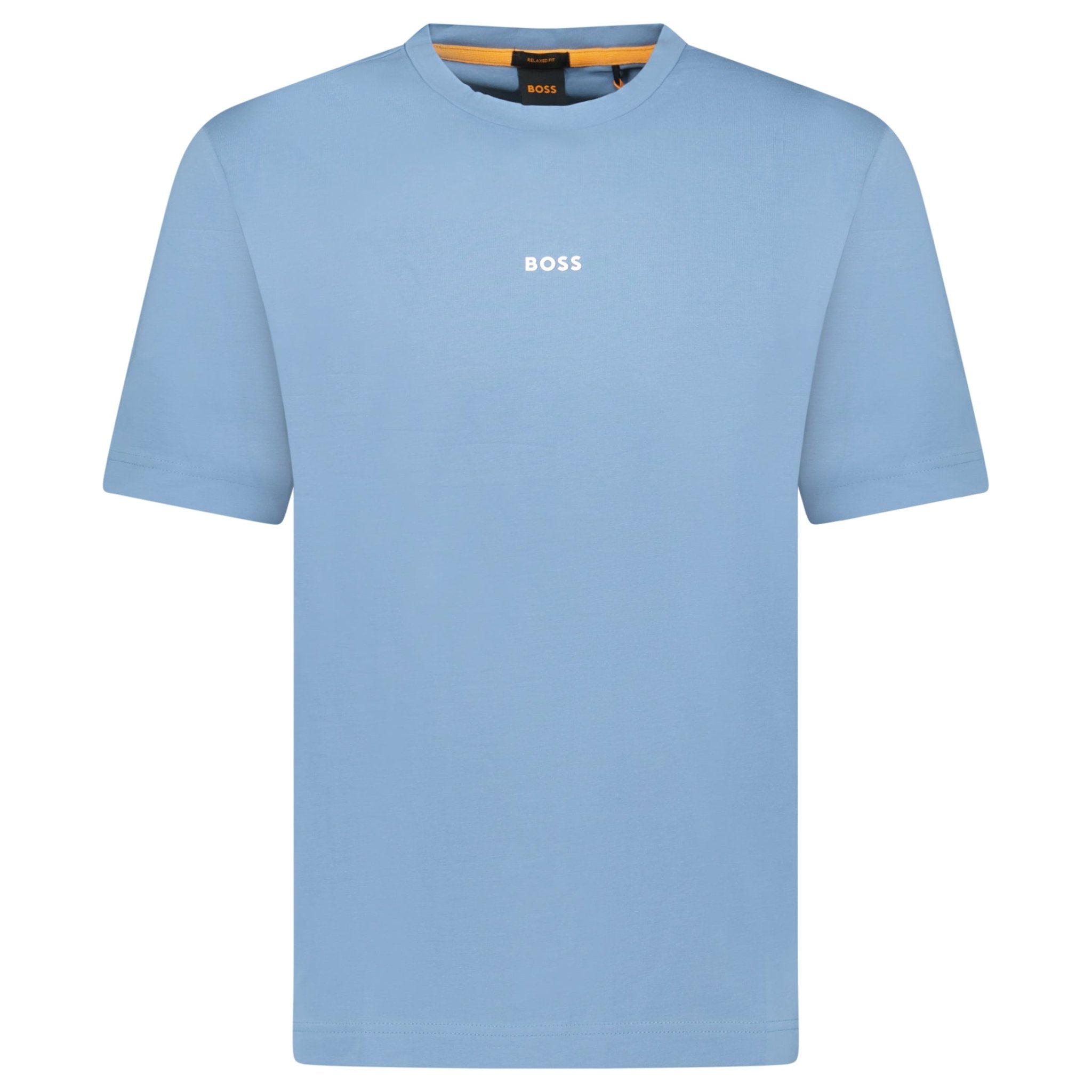 Color variation of Relaxed-Fit T-Shirt in Stretch Cotton with Logo Print Blue