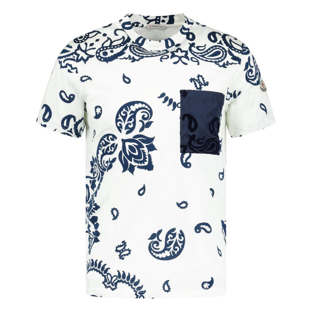 Moncler Paisley Bandana Print T-Shirt - Boinclo ltd - Outlet Sale Under Retail