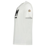 Moncler Velvet M Logo T-Shirt White - Boinclo - Outlet Sale Under Retail
