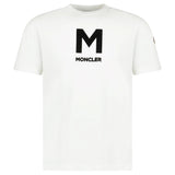 Moncler Velvet M Logo T-Shirt White - Boinclo - Outlet Sale Under Retail