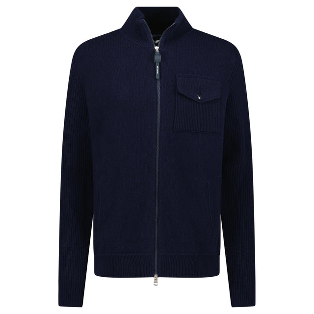 Moncler Wool - Cashmere Puffer - Detail Jacket in navy - Boinclo - Outlet Sale Under Retail