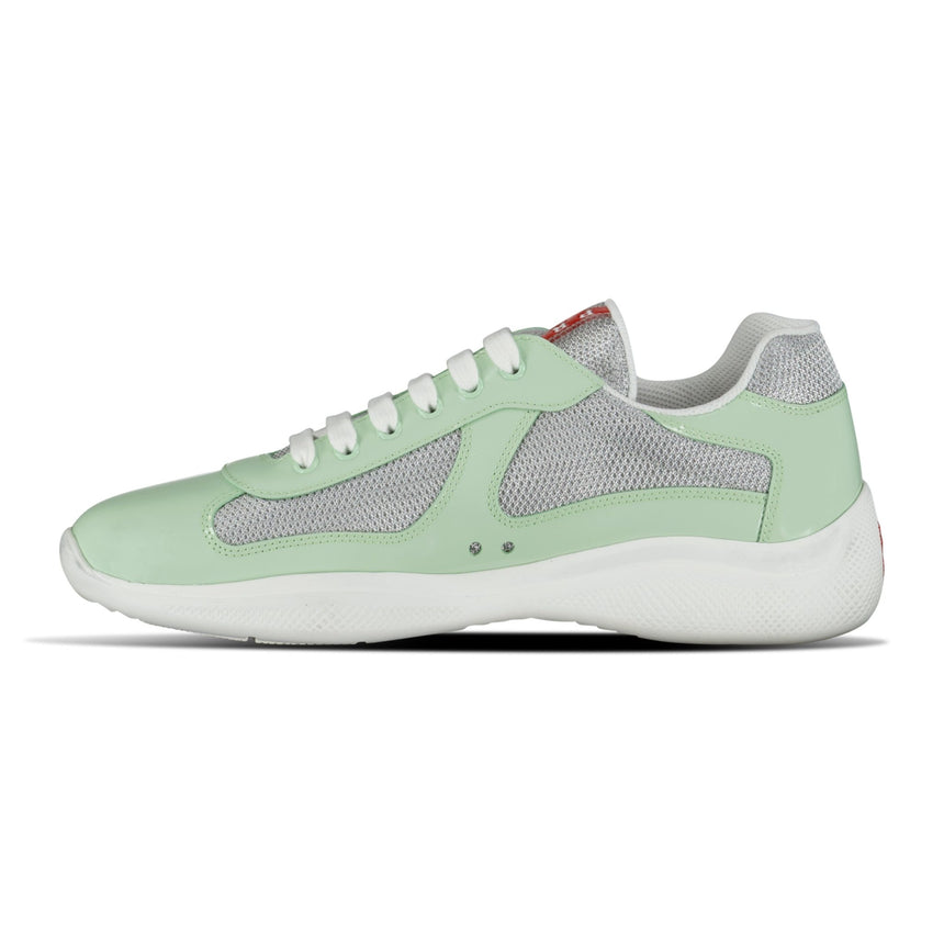 Prada America's Cup Patent Pistachio Trainers - Boinclo - Outlet Sale Under Retail