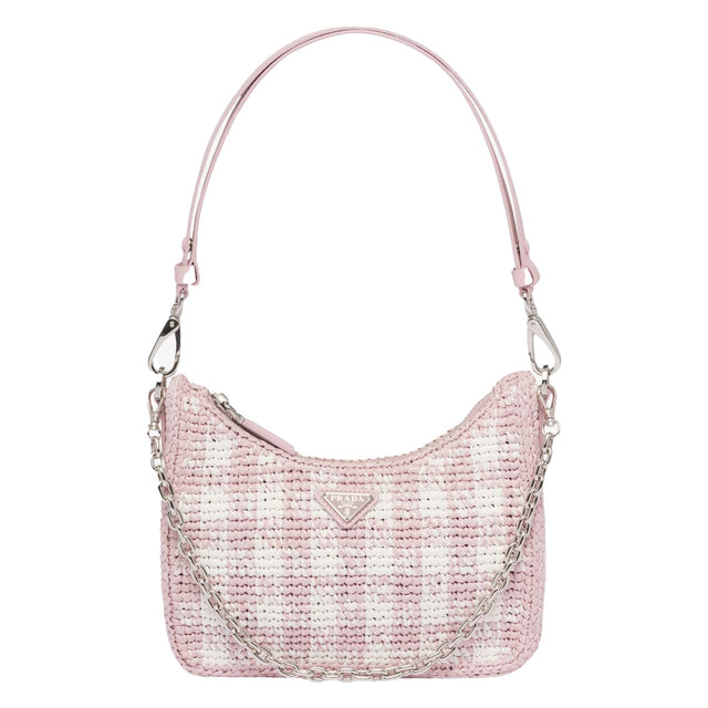 Prada Re - edition Crochet Shoulder Bag Pink - Boinclo - Outlet Sale Under Retail