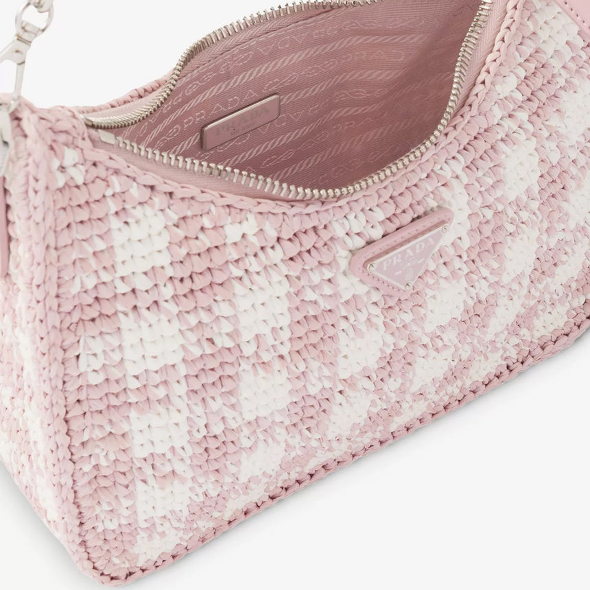 Prada Re - edition Crochet Shoulder Bag Pink - Boinclo - Outlet Sale Under Retail