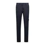 Stone Island Badge Cotton Cargo Trousers Navy - Boinclo ltd - Outlet Sale Under Retail