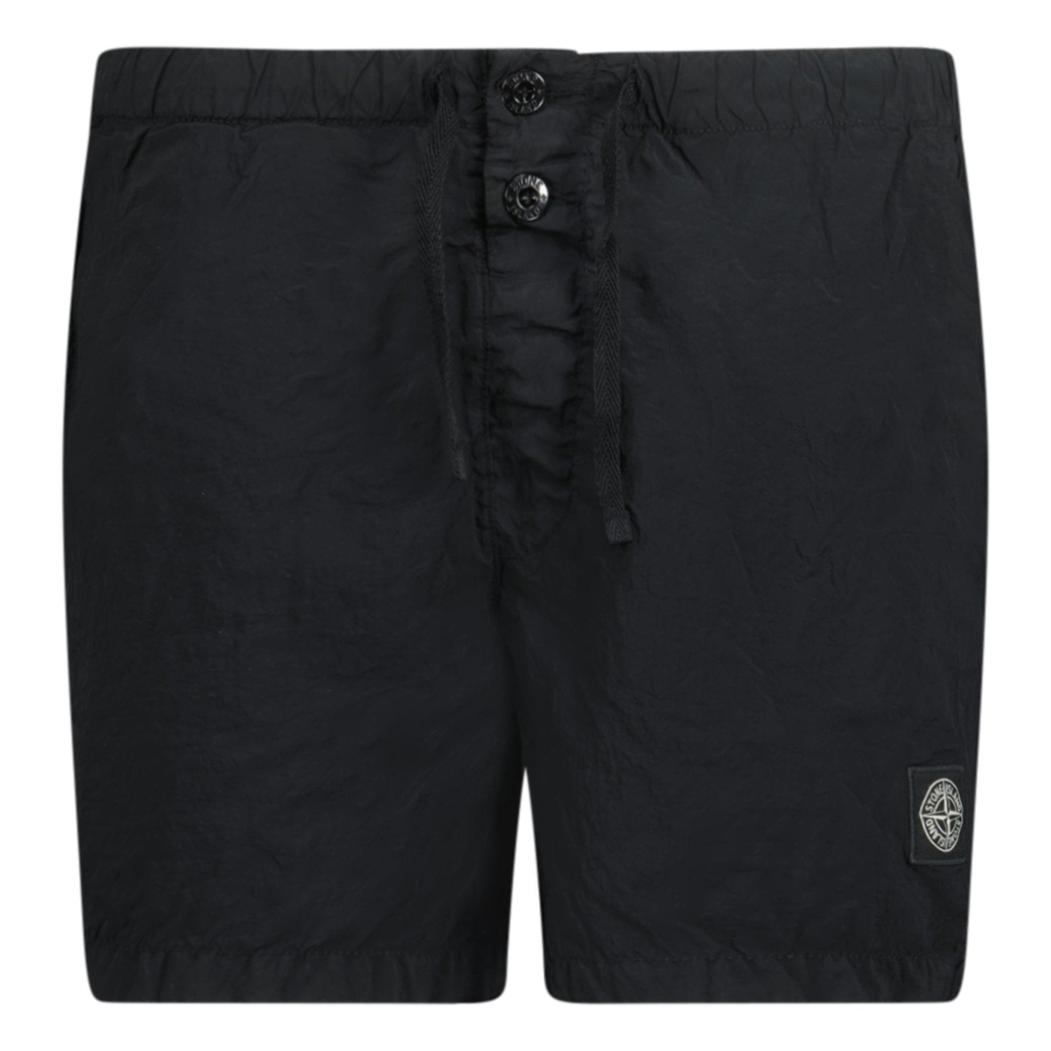Color variation of Compass Button Chrome Swim Shorts Black