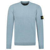 Stone Island Compass - Badge Knit Wool Jumper Green Grey - Boinclo - Outlet Sale Under Retail