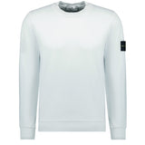 Stone Island Compass Badge Organic Cotton Crewneck Sweatshirt Sky Blue - Boinclo - Outlet Sale Under Retail