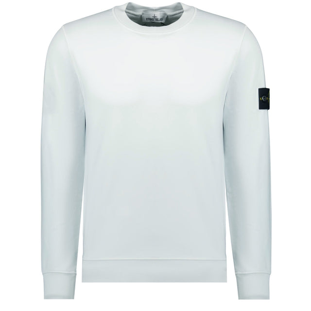 Stone Island Compass Badge Organic Cotton Crewneck Sweatshirt Sky Blue - Boinclo - Outlet Sale Under Retail