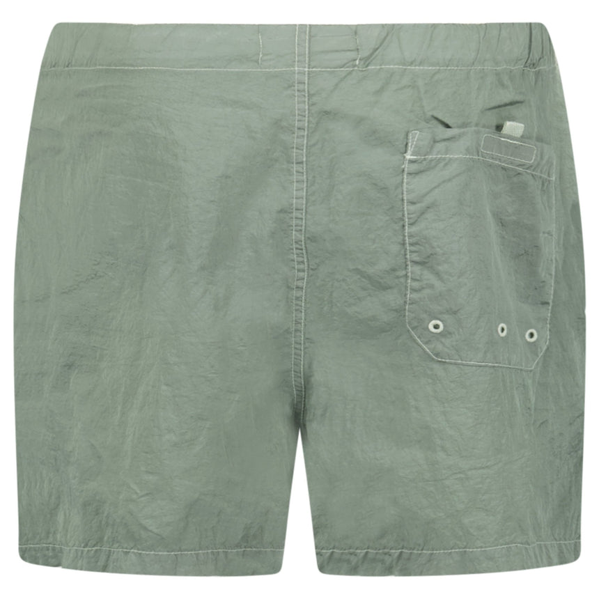 Stone Island Compass Button Chrome Swim Shorts Sage Green - Boinclo - Outlet Sale Under Retail
