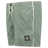 Stone Island Compass Button Chrome Swim Shorts Sage Green - Boinclo - Outlet Sale Under Retail