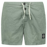 Stone Island Compass Button Chrome Swim Shorts Sage Green - Boinclo - Outlet Sale Under Retail