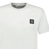Stone Island Compass Logo Patch Cotton T-Shirt White - Boinclo - Outlet Sale Under Retail