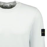 Compass Badge Organic Cotton Crewneck Sweatshirt Sky Blue