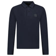 Stone Island Ghost Badge Long Sleeve Polo Shirt in Navy - Boinclo - Outlet Sale Under Retail