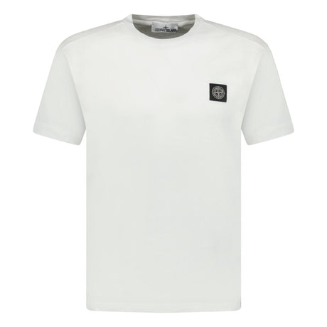 Stone Island Logo Patch Cotton T-Shirt White - Boinclo - Outlet Sale Under Retail