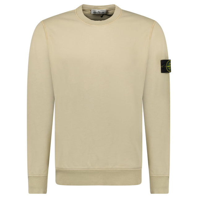 Stone Island Ribbed Detailed Crewneck Sweatshirt Desert - Boinclo - Outlet Sale Under Retail