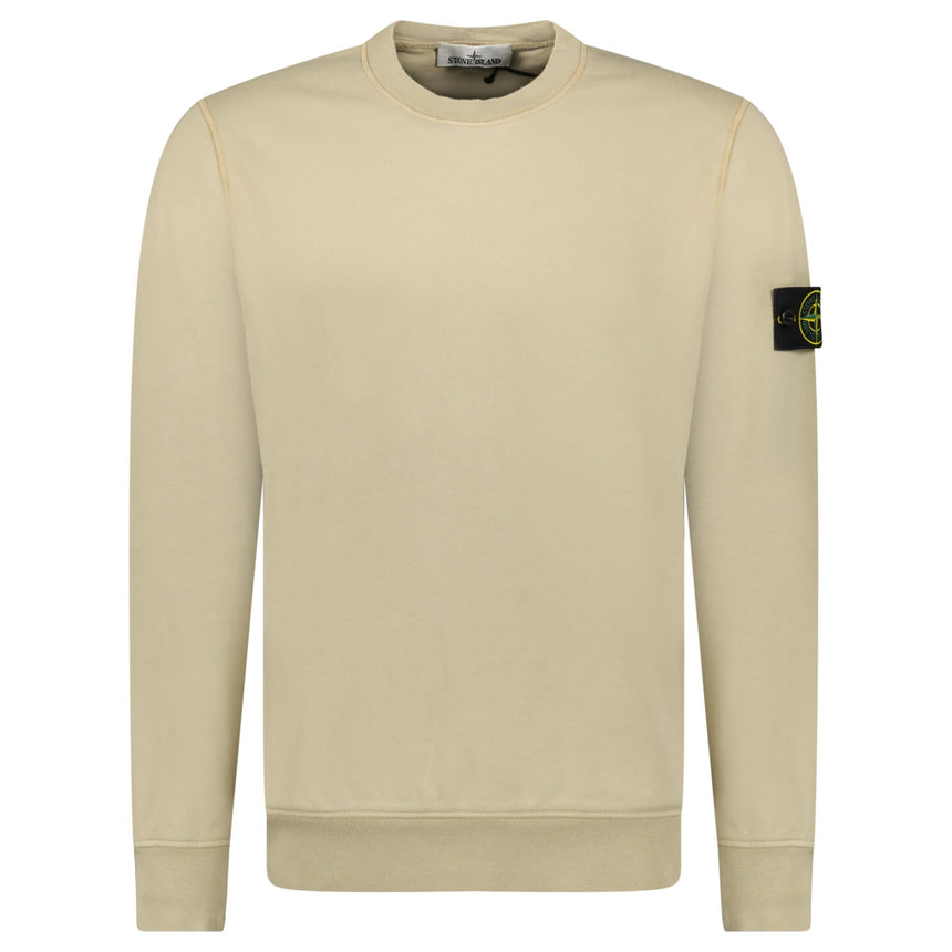 Stone Island Ribbed Detailed Crewneck Sweatshirt Desert - Boinclo - Outlet Sale Under Retail